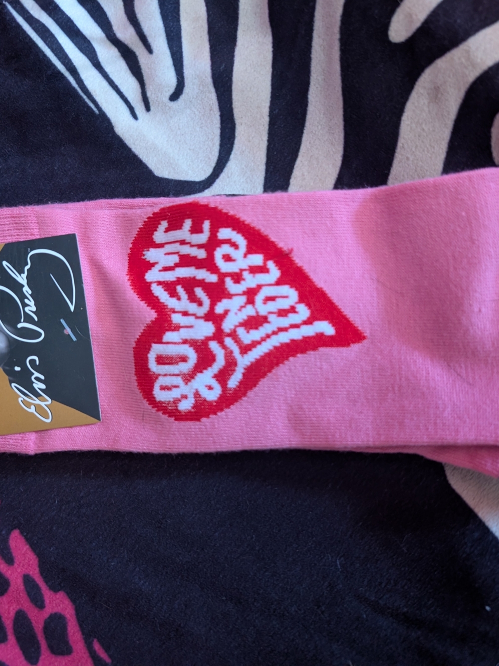 Women's 'Love Me Tender' Heart Socks - Unbranded- Elvis Presley